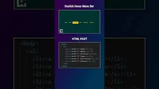 Onclick menu bar using HTML & CSS | 
