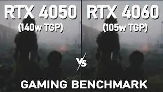 Nvidia RTX 4050 (140w) vs 4060 (105w) Gaming Benchmark | 
