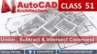 AutoCAD 3d Modeling | Union Command | Subtract Command | Intersect Command. 51