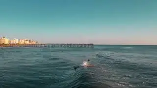 Surfing in Virginia Beach (4K) - Fall 2021