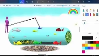 Construction of Fish Pond Paint 3D For Kids || Funny || Paint 3D sketching || Entertain||#Elamcenter