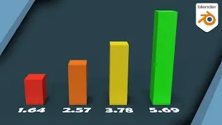 Blender Tutorial - Bar Charts in 1 Minute (with Values // Animatable)