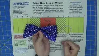 How To Make A Tailless Cheer Bow With Glitter Vinyl and Rhinestones