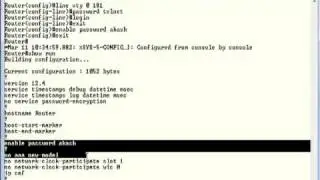 Setup passwords on a cisco router