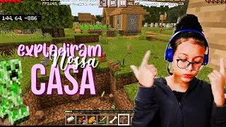 Jogando Minecraft com meu amigo - Perdi minha casa 028392777 vezes 😋
