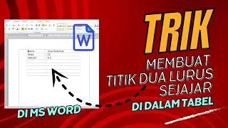Trik membuat titik dua lurus sejajar di dalam tabel #tutorial #microsoftoffice