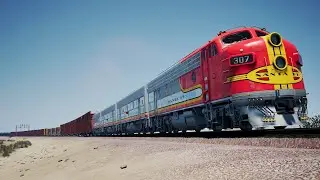 Train Sim World 4 Cajon Pass California Santa Fe F7 EMD diesel locomotive