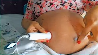 ASMR-Pregnant belly massage and belly button play (soft sounds)