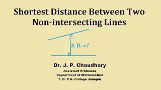 3D Geometry | Shortest Distance between two non intersecting lines