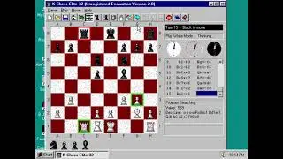 K-Chess Elite 2.0 PC Gameplay (Windows 95 - PCem v15)