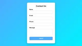 Complete Contact Form Using HTML CSS JavaScript | Form Validation Tutorial for Beginners