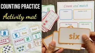 Counting Practice, Numbers Match, Toddler Busy Book Page, Learning Binder, Homeschool resource