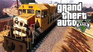 GTA 5 PC TRAIN DRIVING SIMULATOR MOD FUNNY MOMENTS! (Drive TRAINS in GTA 5!)