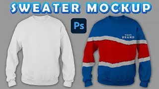 Custom Sweater Mockup in Photoshop (Torn Paper Brush)