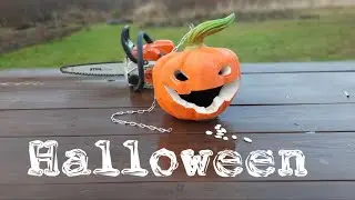 Pumpkin made of wood
