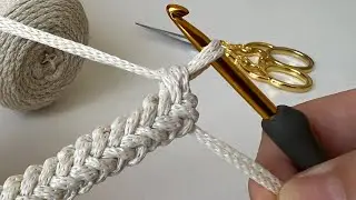 BAG HANDLE CROCHET / Easy Crochet Bag Handle Tutorial / Crochet Cord / Çanta Sapı Yapımı