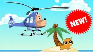 Learning Words for Toddlers - Cartoons for Kids to Learn - Helicopter | VocabuLarry - help cat
