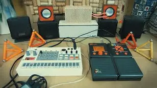 KORG VOLCA SAMPLE as a GRANULAR GROOVEBOX (processed with ZOOM B1on)  HALFTIME JAM