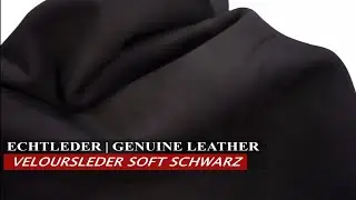 Echtes Leder, Veloursleder schwarz, weich | Genuine suede, leather  black, soft