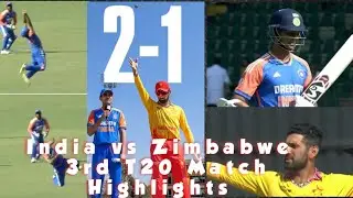 INDIA VS ZIMBABWE 3RD T20 HIGHLIGHTS 2024 | IND VS ZIM HIGHLIGHTS