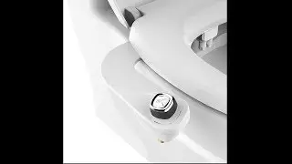 Bio Bidet SlimEdge Simple Bidet Toilet Attachment in White with Dual Nozzle, Fresh Water Spray, Non
