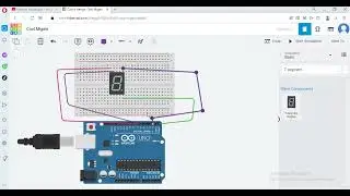 Common cathode 7 segment display demonstration by using arduino UNO R3
