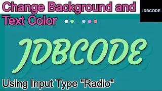 Basic Trick to Change Background and Text Color using Input Type 