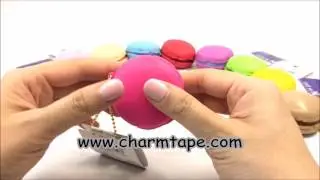 Cafe de N Strawberry Pink macaroon squishy charm kawaii