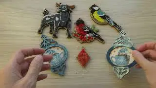 Новогодние игрушки от Волшебной страны. Бычок, снегирь и синичка.