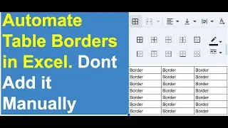 Automate Table Border in Excel