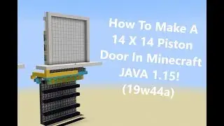How To Make A 14x14 Piston Door In Minecraft Java 1.15+ ~ Snail Subscriber
