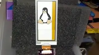 Tux the Linux penguin on e-paper