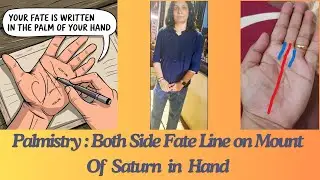 #Palmistry -हाथ मे भाग्य रेखा के साथ छोटी भाग्य रेखा भी है जानिए Both Side Fate Line On Saturn Mount