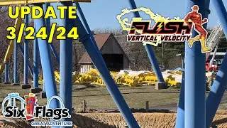 New Track & Supports for Flash: Vertical Velocity! | Update 3/24/24 | Six Flags Great Adventure