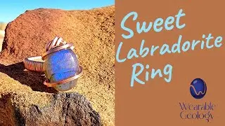 Sweet "Blue Fire" Labradorite Ring