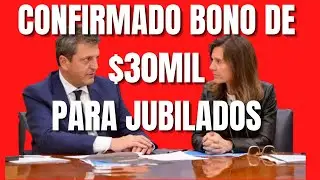 JUBILADOS, AUMENTO Y 30MIL PESOS EN BONO