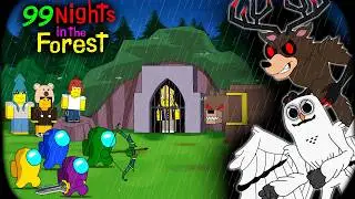 Among Us vs 99 Night in the Forest Roblox || ANIMATION