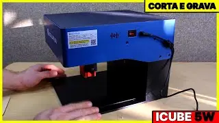 NO ASSEMBLY NEEDED! Easy to use portable laser machine ENGRAVES AND CUT - SCULPFUN ICUBE 5W ALL A...