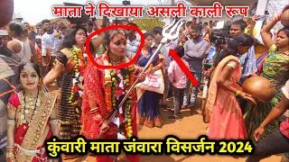 कुंवारी माता जंवारा विसर्जन 2024 | विसर्जन के दौरान दिखाई दिया माता का असली रूप | kuwari mata 2024