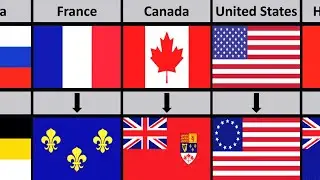 Old Flags From Different Countries
