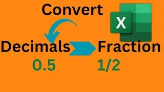 How to convert decimals to fractions in ms Excel|Decimals to Fractions in Excel|#exceltutorial