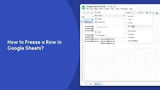 How to Freeze a Row in Google Sheets? | Google Sheets Tutorials | Trainn