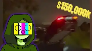 Guy Crashes $150,000k Tesla For Clout