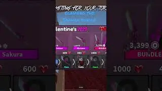 Claiming the Sakura bundle in the Valentine’s event (Murder Mystery 2)
