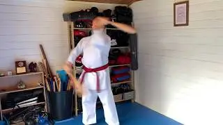 Karate training with club bells