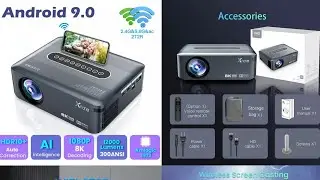 Android Video Projector Transpeed Nano 8k 12000 Lumens with Voice Control and Auto Correction