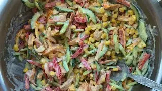 Салат парижель | Простой салат и яркий салат