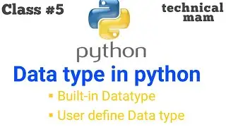 What is Data type in python|in hindi|Built-in data type| user define data type|python programming la