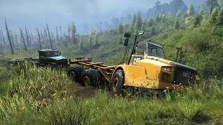 The Farm Swim - Truck Recovery 1 (Drowned Lands) | Caterpillar 745C | SnowRunner