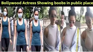 Bollywood actress showing boobs in public place | Bollywood actors boobs